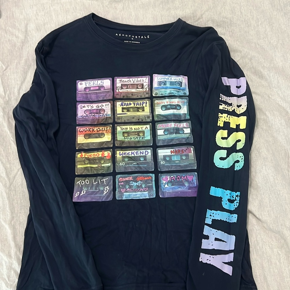 Aeropostale Long Sleeve T-Shirt, Mix Tape